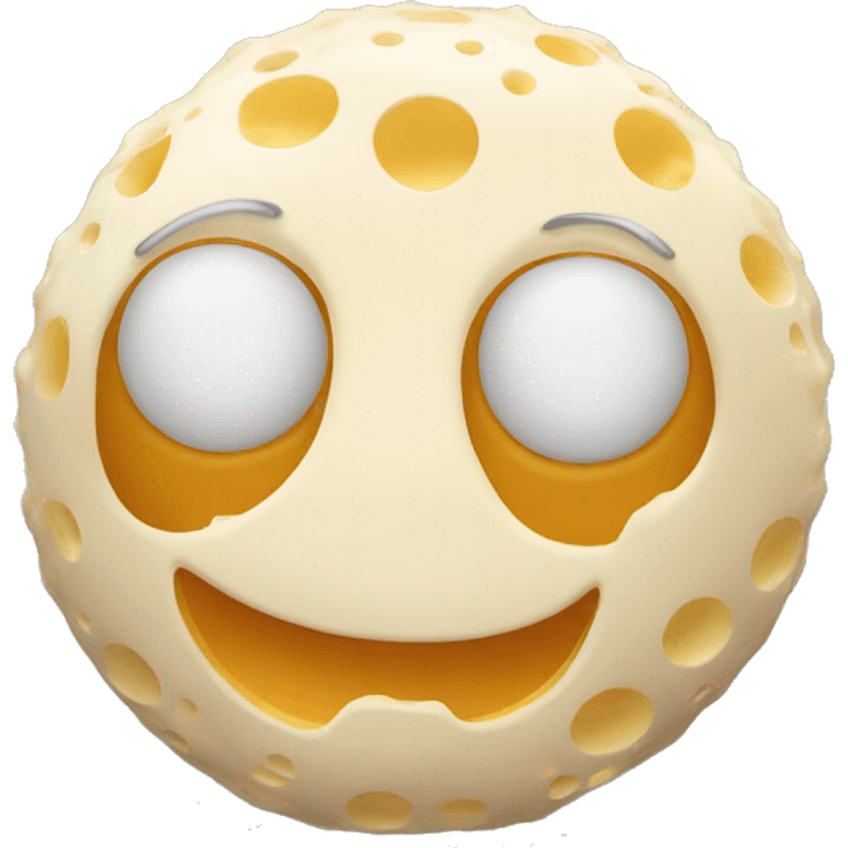 cheese ball with face  emoji