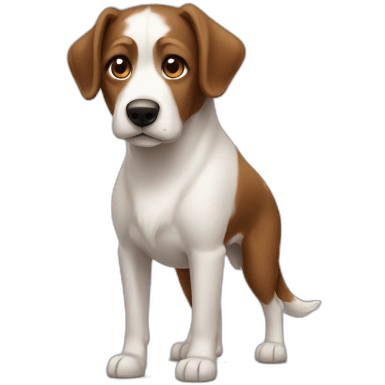 brown and white laggato dog emoji