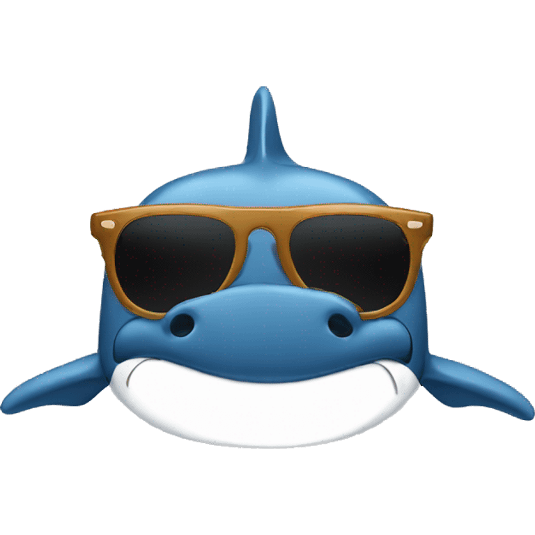 whale with sunglasses emoji