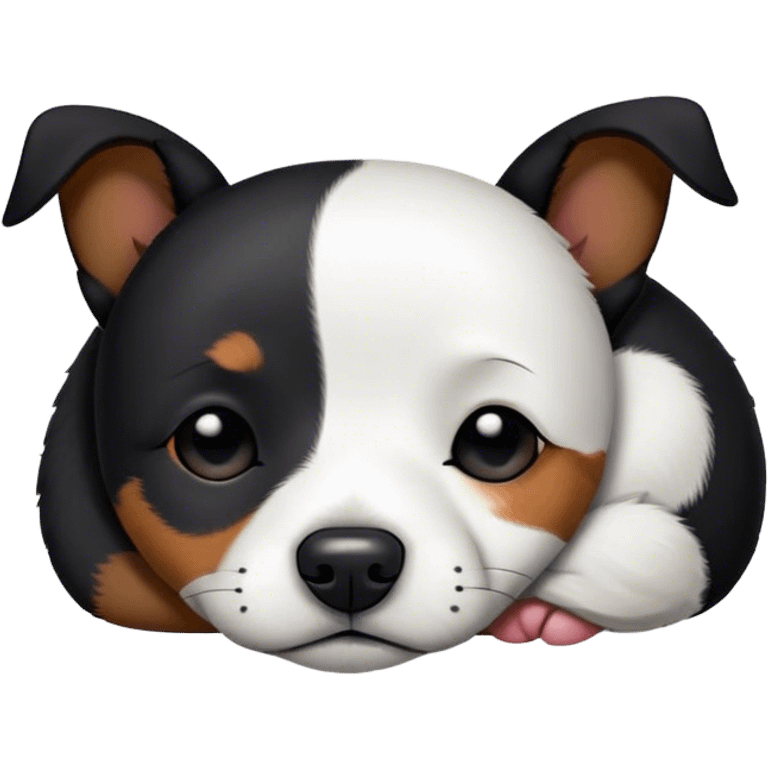 Sleeping black jack russell emoji