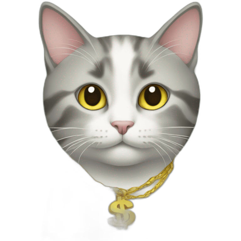 Cat with dollarsigns emoji