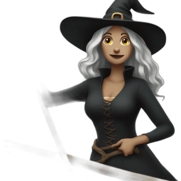 Witch on a boat emoji