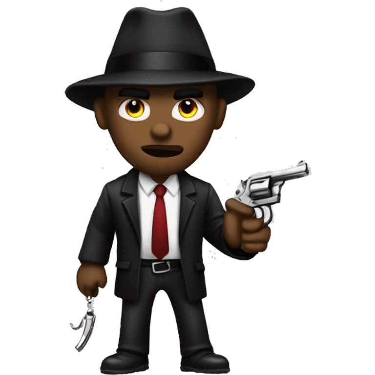 mafia member holding a revolver emoji