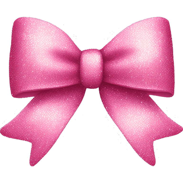 Glittery pink bow emoji