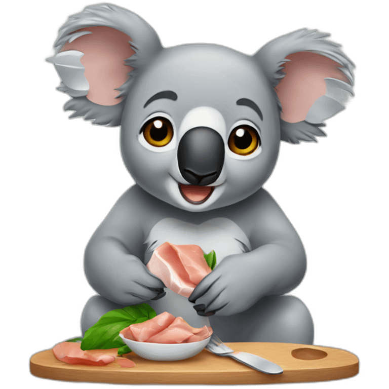 koala eating tuna emoji