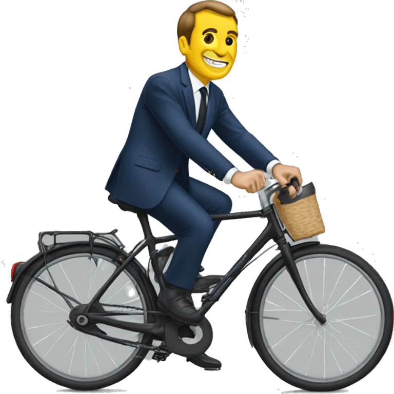 Macron sur vélo emoji