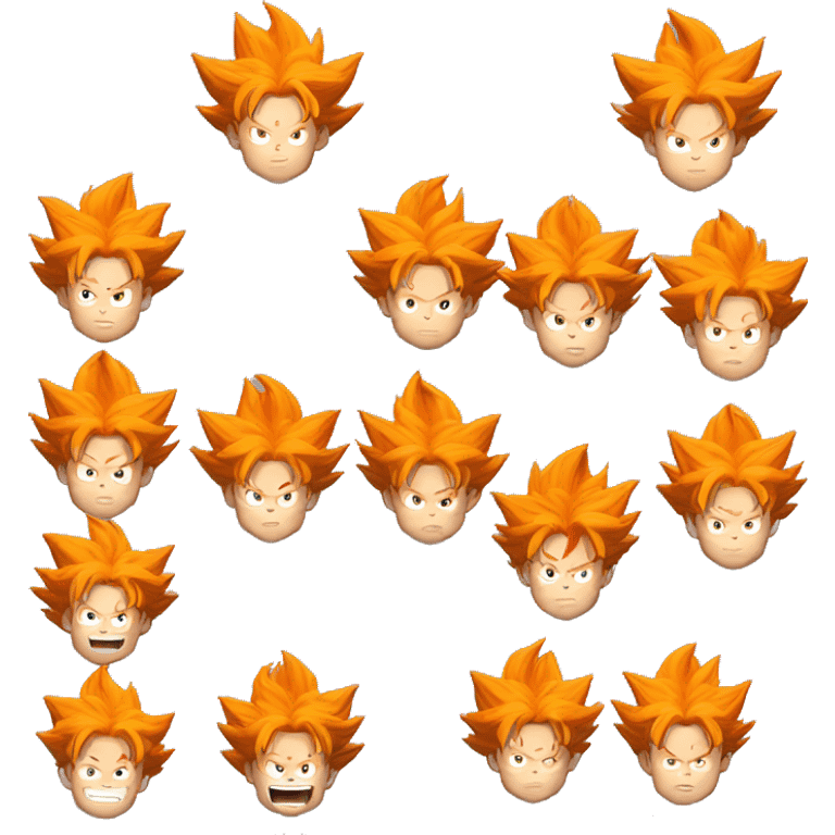 goku cheveux rouges emoji