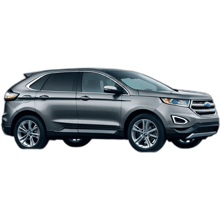 Grey Ford Edge SUV sport snow emoji