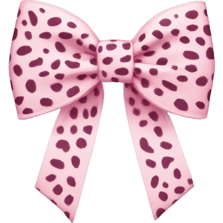 Light pink leopard print bow emoji