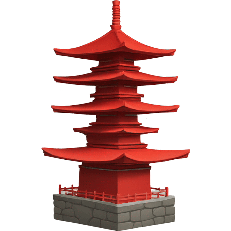 Red Pagoda with chimney emoji