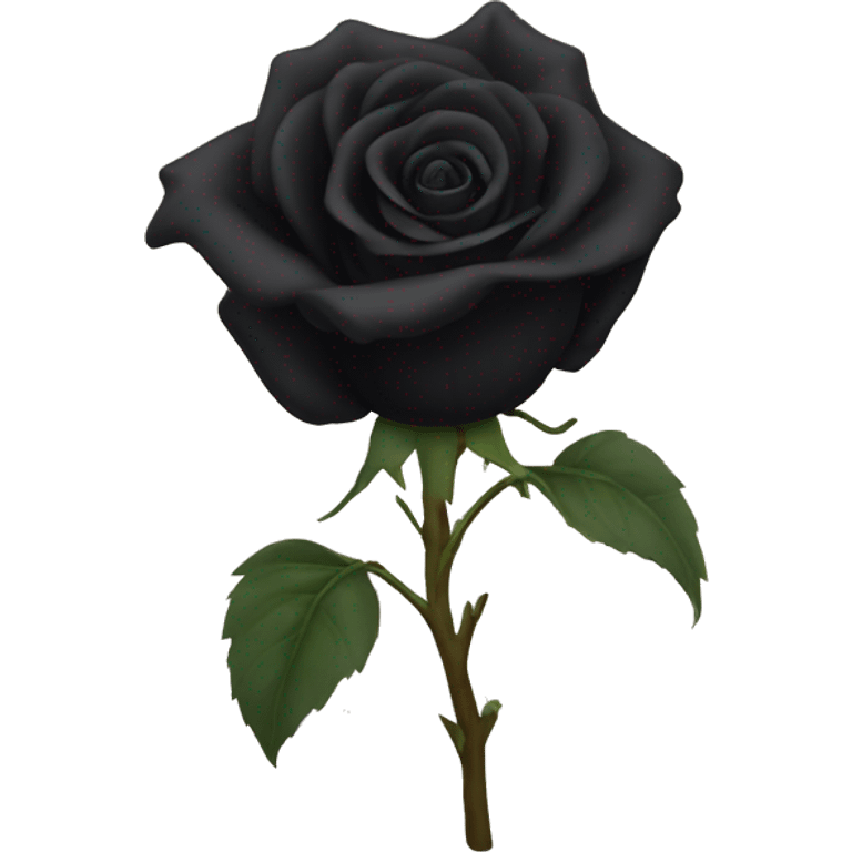 Wilted black rose emoji