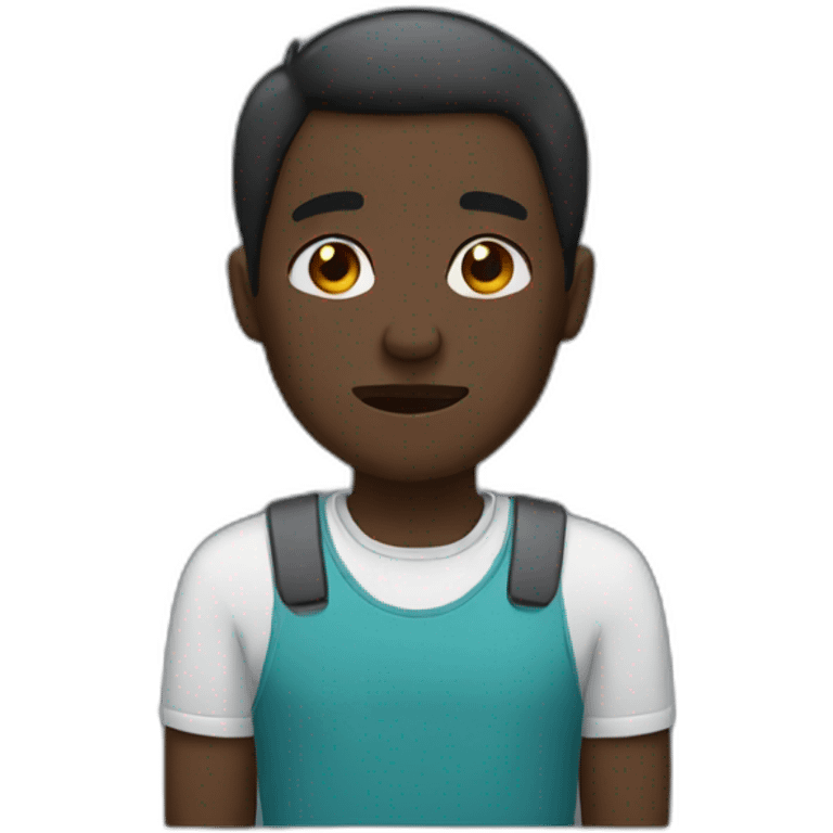 java software Developer crying have a black skin tone emoji