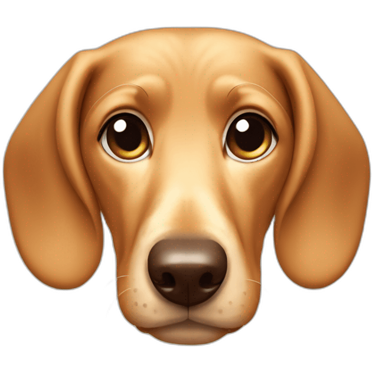 Sad cream dachshund emoji