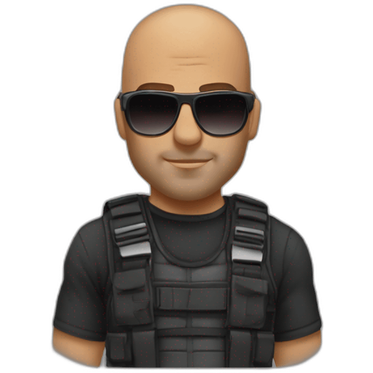 Dominic Toretto avec des lunettes de soleil emoji