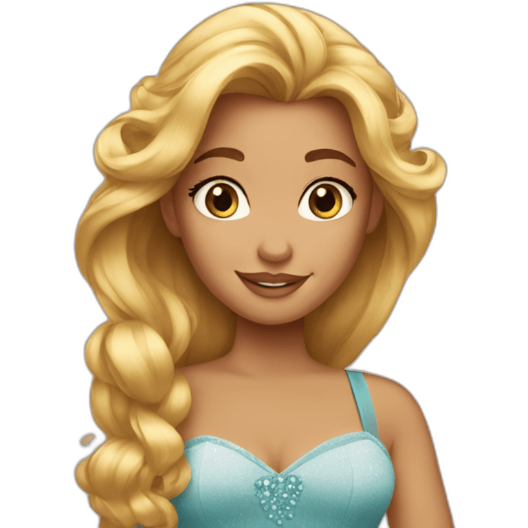 disney princess golden hair emoji