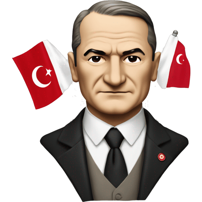 Ataturk and the Turkish flag emoji