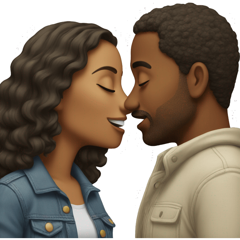 Couple kissing emoji