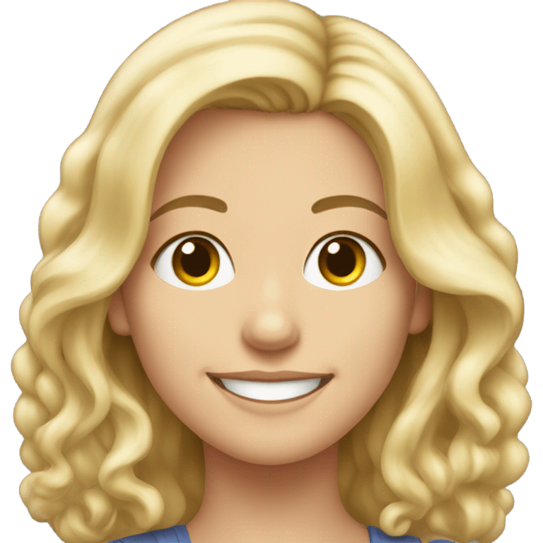 smiling blonde girl portrait Heidi Gardner emoji