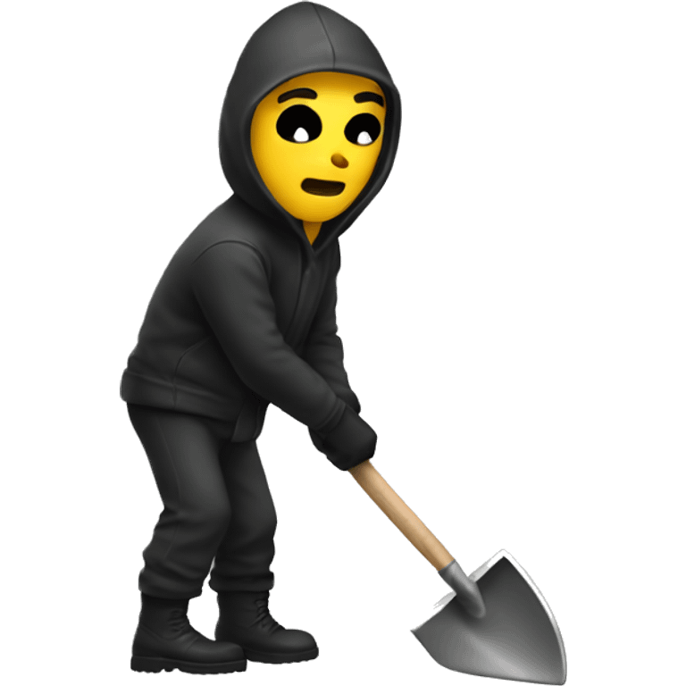 thief digging with shovel  emoji