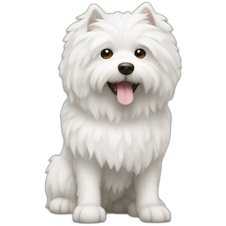 tree shaped white fluffy dog emoji