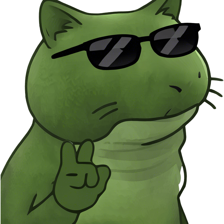 Cat with sunglasses emoji