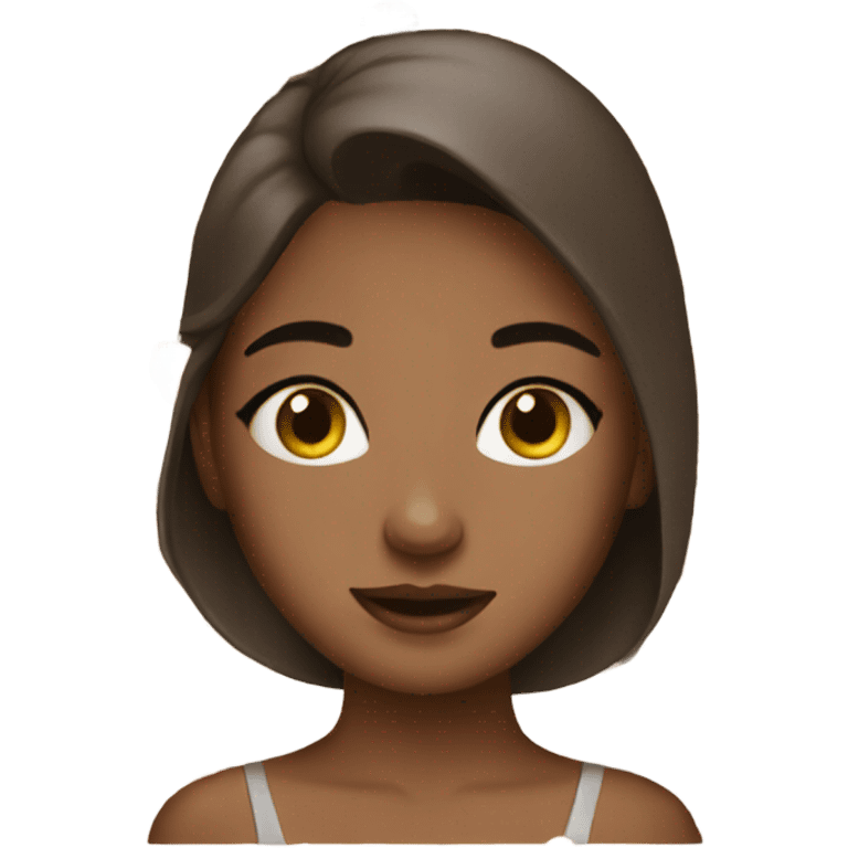 Girl using skincare emoji