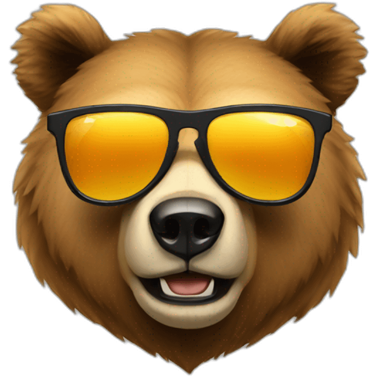 bear in bitcoin sunglasses  emoji