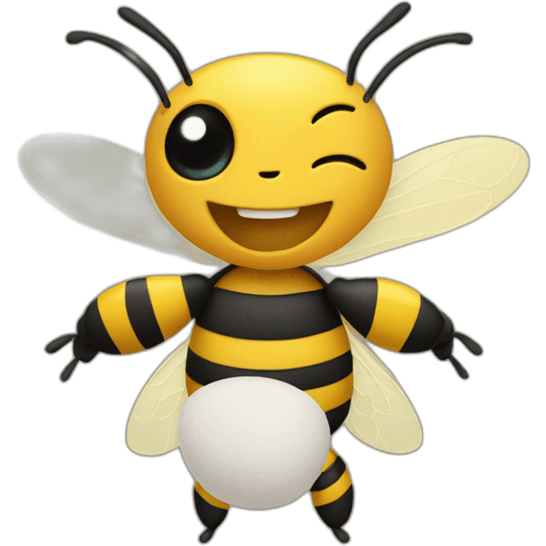 bee with human arms emoji