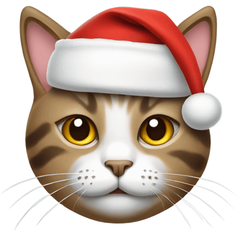 Cat wearing Santa hat emoji