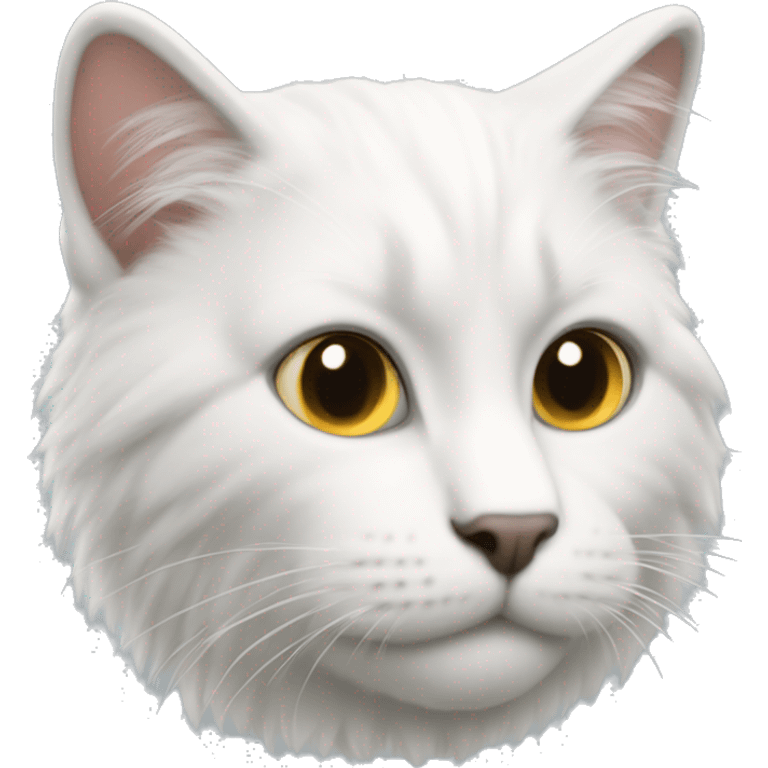 gato blanco peludo emoji