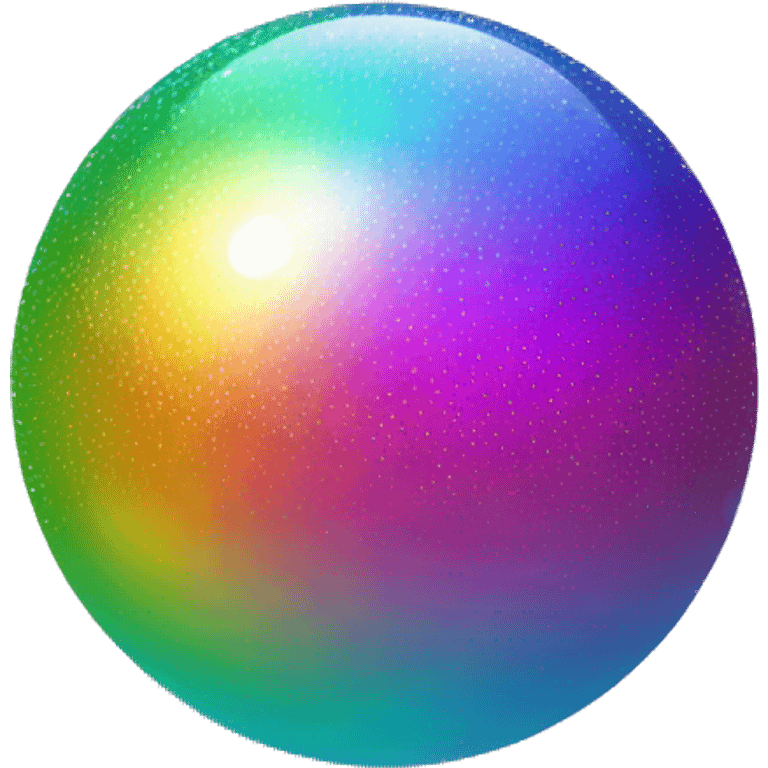 Sparkly iridescent rainbow-gradient orb sphere emoji