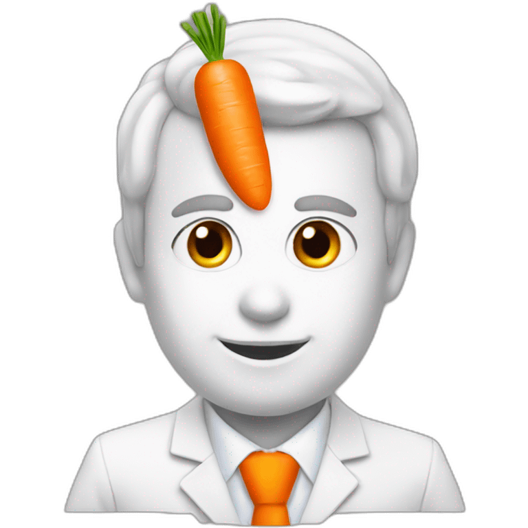 Macron with carrot emoji