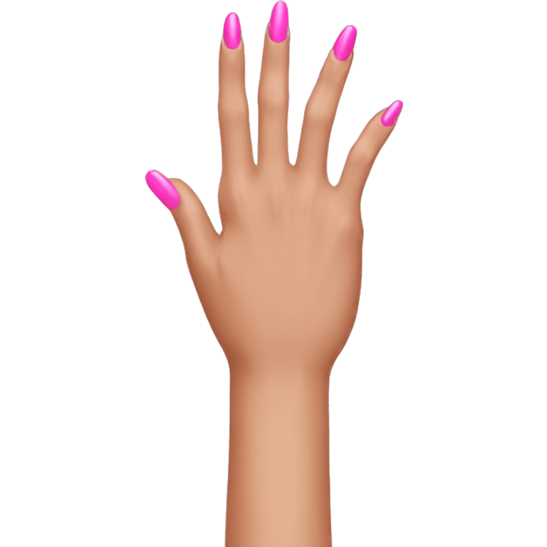 hand with long pink nails  emoji