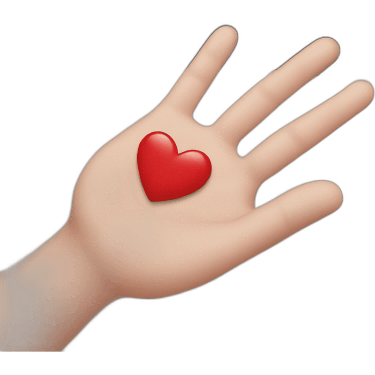 Heart shaped hand emoji