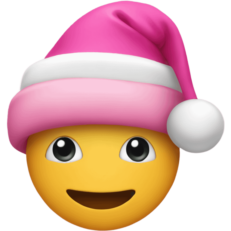 Pink Christmas hat  emoji