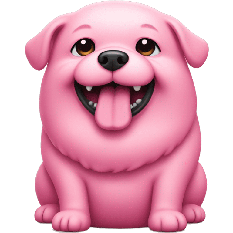 fat pink dog emoji