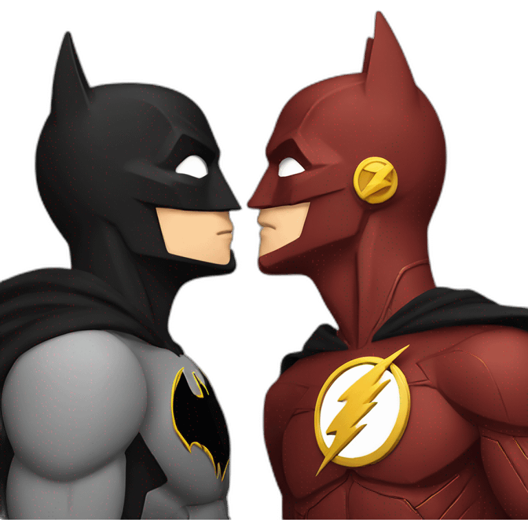 the flash kiss batman emoji