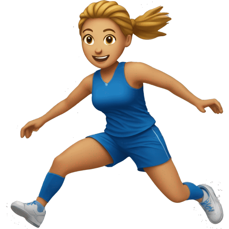 handball player jump female emoji