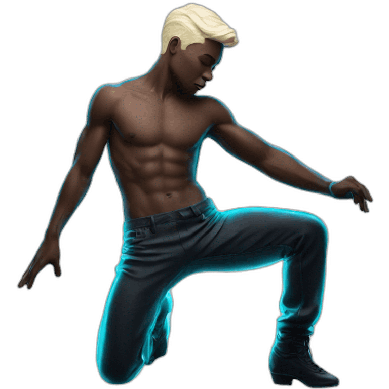  WHITE male dancer big booty neon sign  emoji