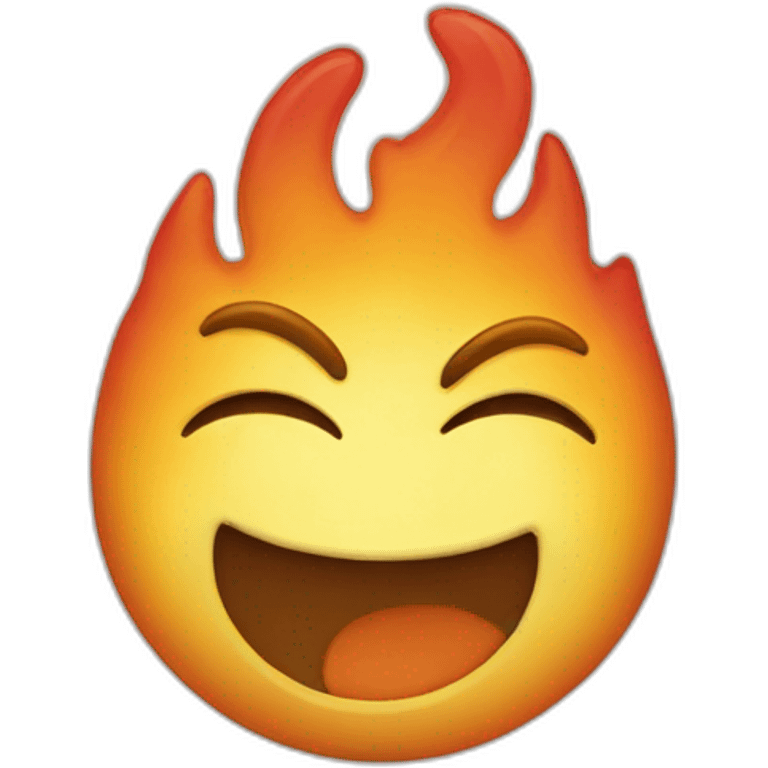 Smiley-and-fire emoji