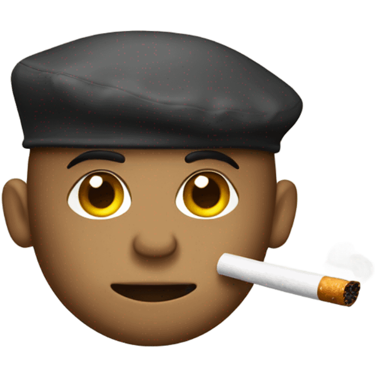 Beret hat smoking  emoji