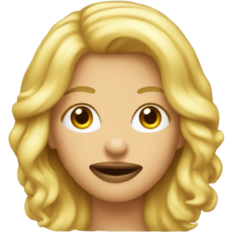 blonde woman emoji with zipper mouth emoji