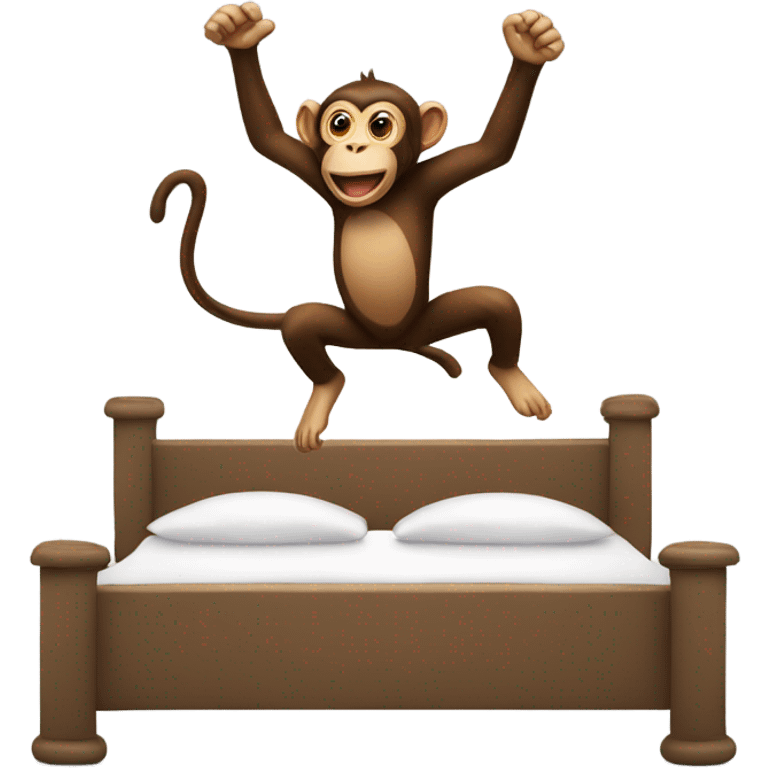 monkeys jumping on the bed emoji