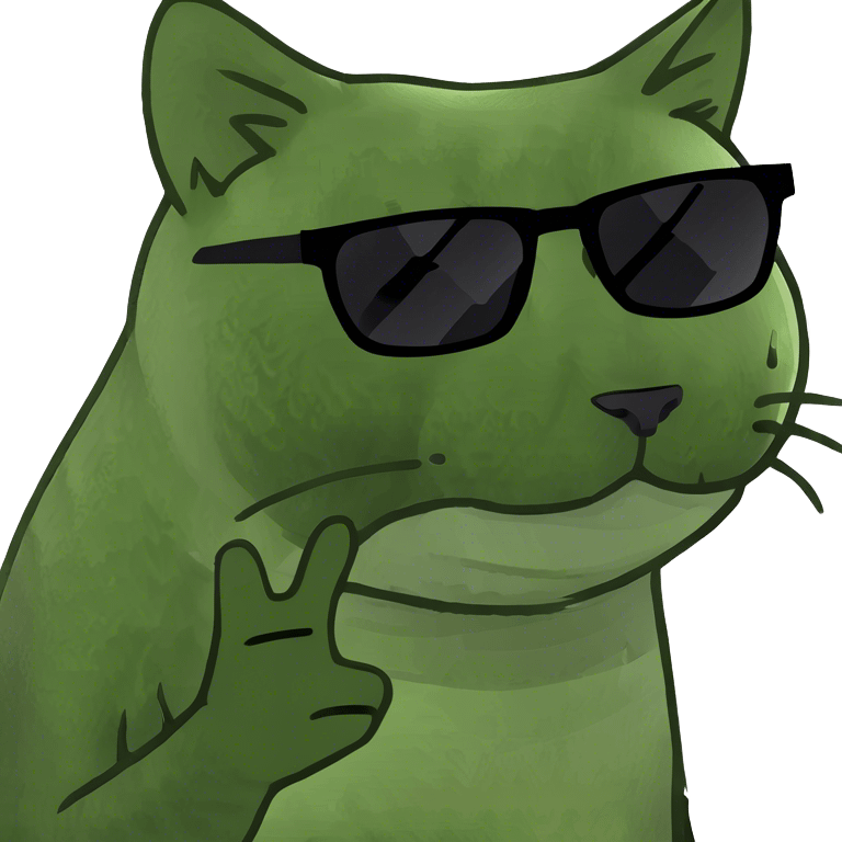 Cat with sunglasses emoji