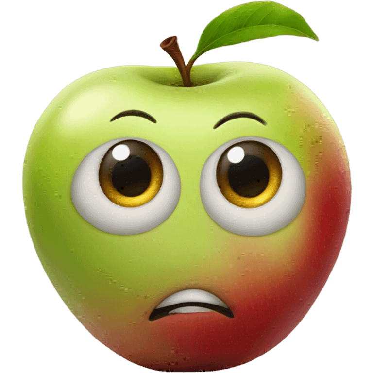 apple with eyes emoji