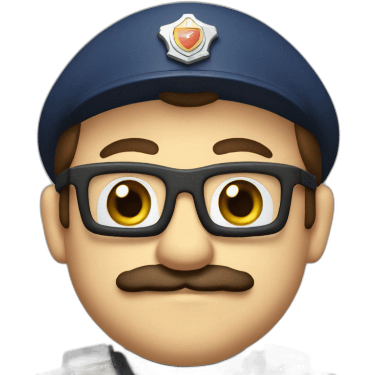 Mario con policías emoji