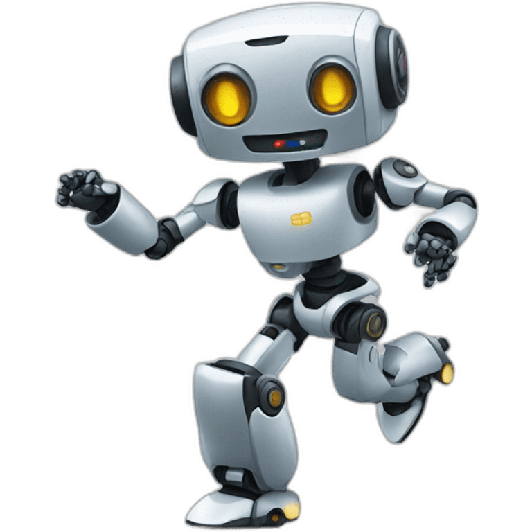 a robot dancing emoji