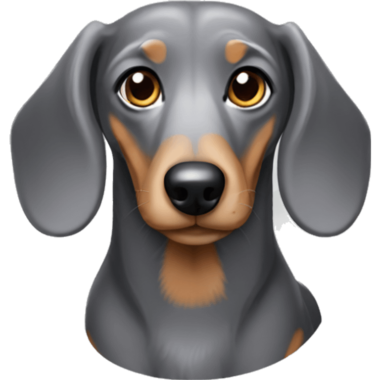 grey dachshund old emoji