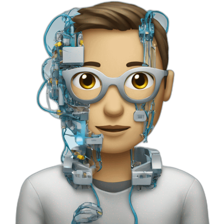 person creating artificial intelligence emoji