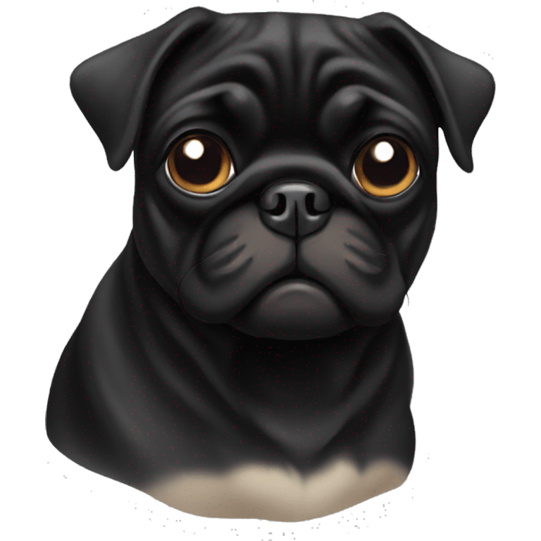 Black pug emoji